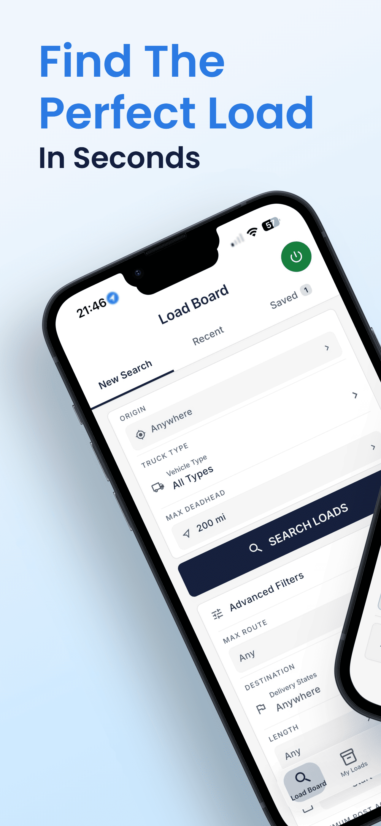 Load Board search — find the perfect load in seconds